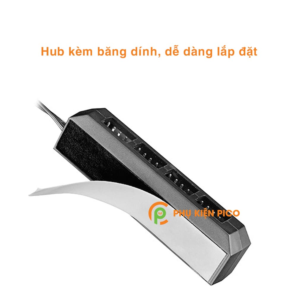 Fan Hub DeepCool FH-04 bộ chia quạt hỗ trợ 4 cổng cắm, điều tốc PWM hàng chính hãng - 4
