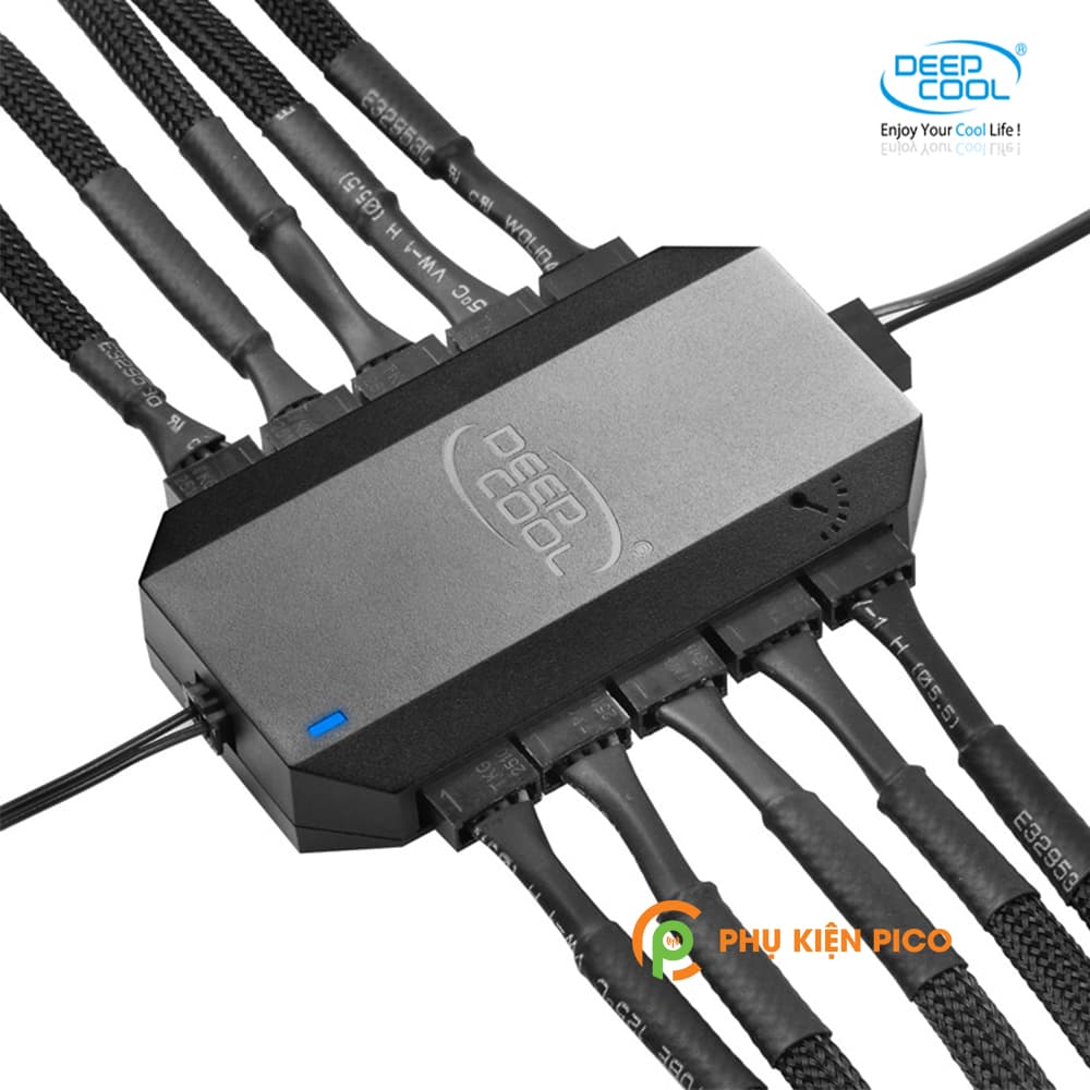 Bộ chia quạt Fan hub DeepCool FH-10 - hỗ trợ 10 cổng PWM, 3 pin và 4 pin - 4