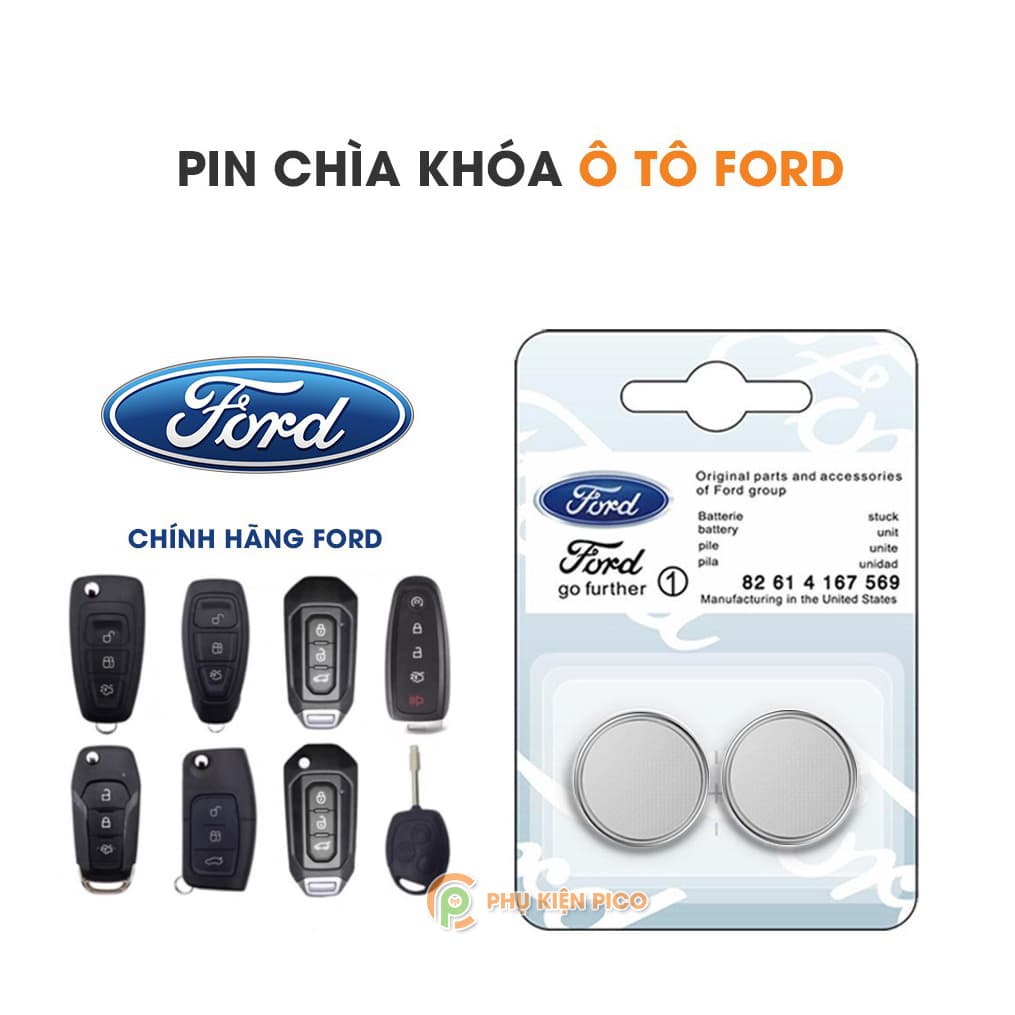 Pin chìa khóa ô tô Ford chính hãng Ford sản xuất tại Indonesia 3V