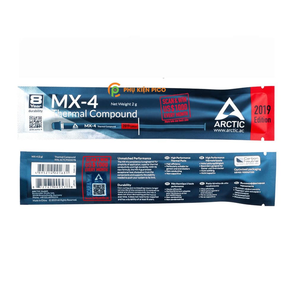 Keo tản nhiệt Arctic MX4 2 gram chính hãng Arctic giảm nhiệt CPU hiệu quả - 3