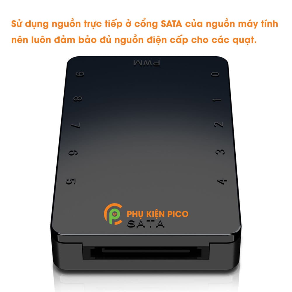 Bộ chia quạt Masterfan PWM Hub chính hãng Cooler Master 10 chân cắm 4 pin, hỗ trợ điều tốc, nguồn SATA - 4