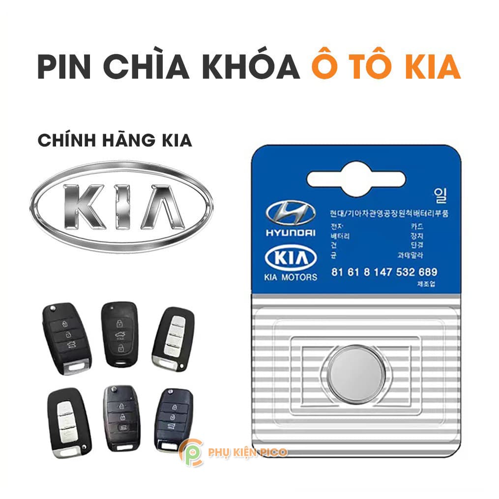 Pin chìa khóa ô tô KIA Morning, Cerato, Sorento, K3 chính hãng KIA