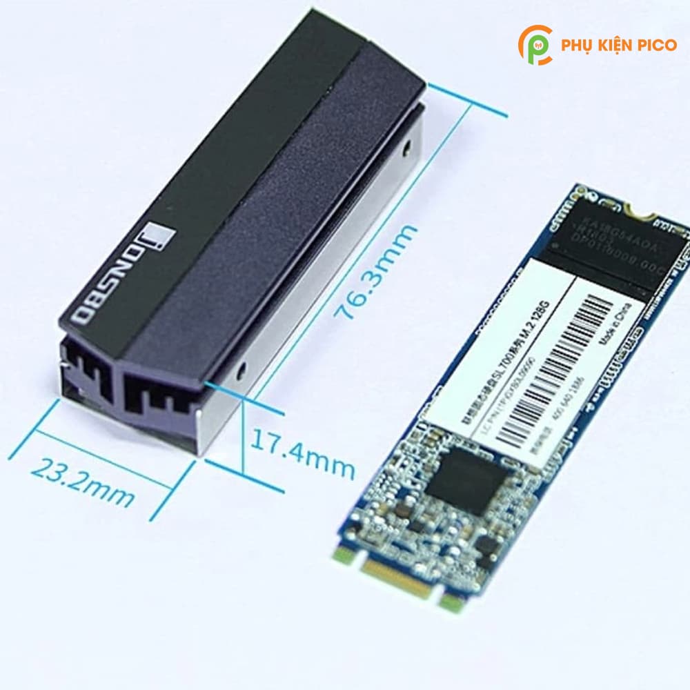 Tản nhiệt SSD M2 Radiator chính hãng Jonsbo giảm nhiệt ổ cứng nhôm nguyên khối - 2