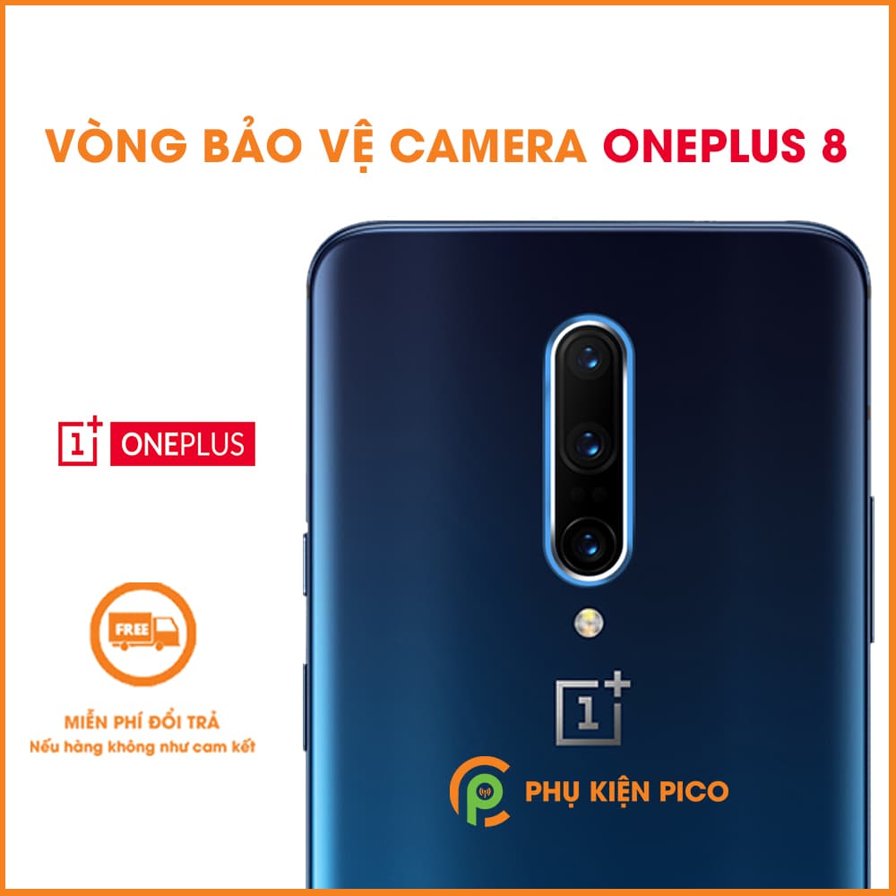 Vòng bảo vệ camera Oneplus 8 kim loại ốp viền camera chống xước - 2