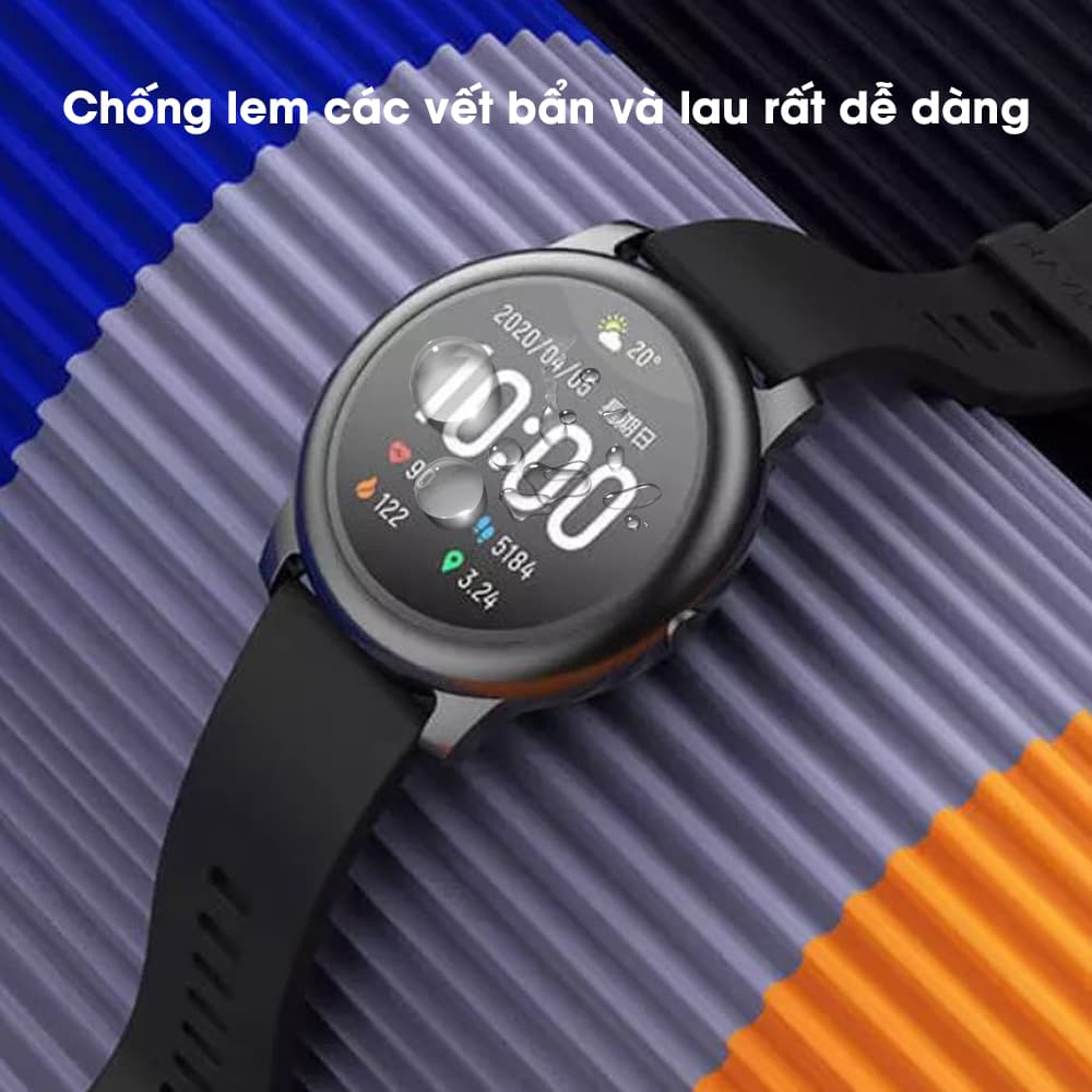 Kính cường lực Haylou Solar trong suốt full màn hình đồng hồ độ cứng 9H - 4