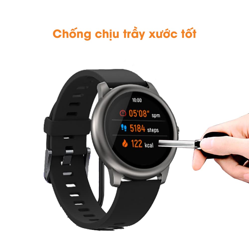 Kính cường lực Haylou Solar trong suốt full màn hình đồng hồ độ cứng 9H - 3