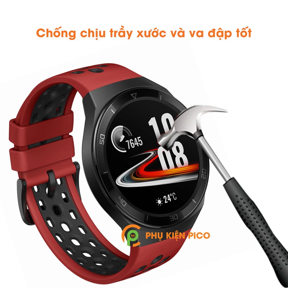 Cường lực Huawei Watch GT 2e viền đen chống xước bảo vệ đồng hồ - Kính cường lực Huawei GT 2e - 9
