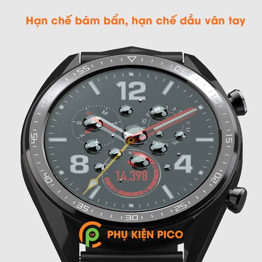 Cường lực Huawei Watch GT 2e viền đen chống xước bảo vệ đồng hồ - Kính cường lực Huawei GT 2e - 8