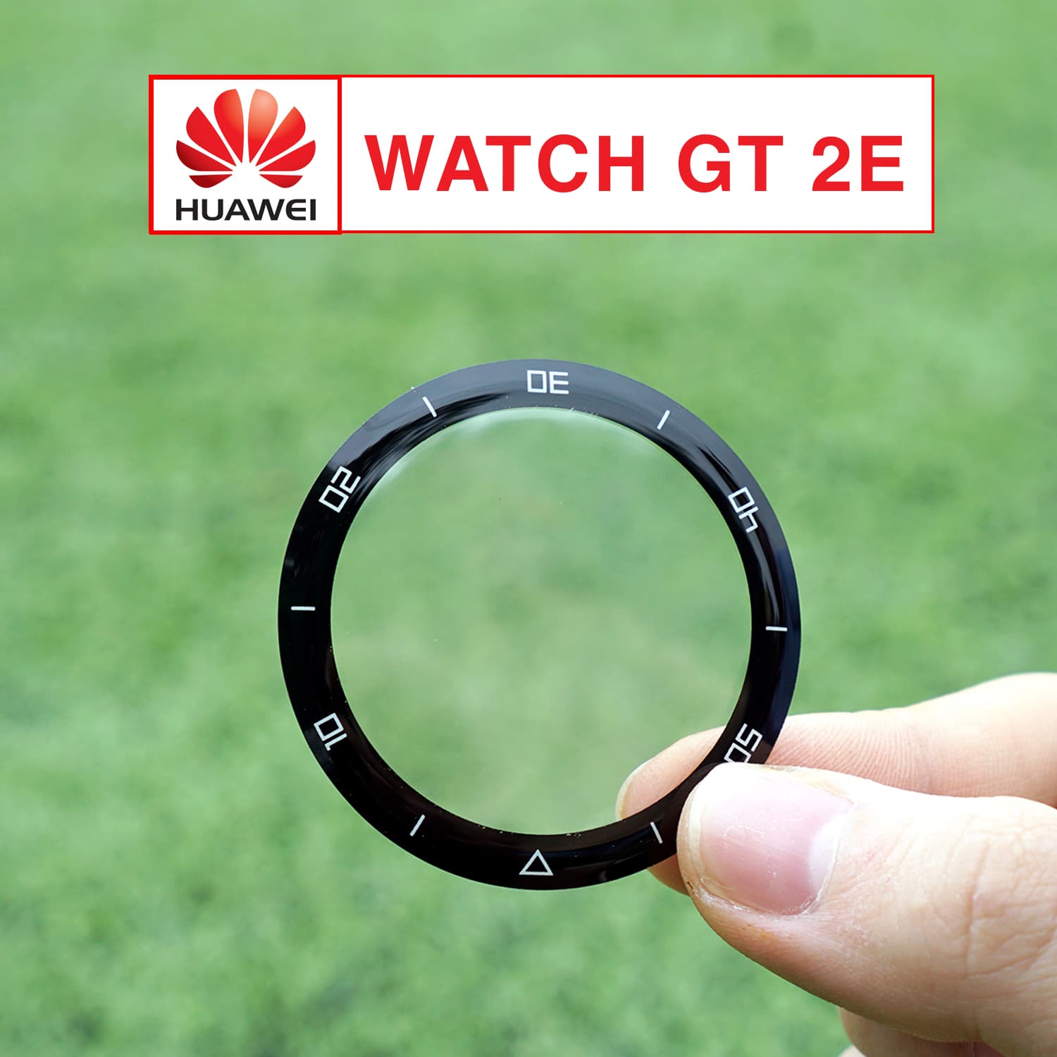 Cường lực Huawei Watch GT 2e viền đen chống xước bảo vệ đồng hồ - Kính cường lực Huawei GT 2e - 2