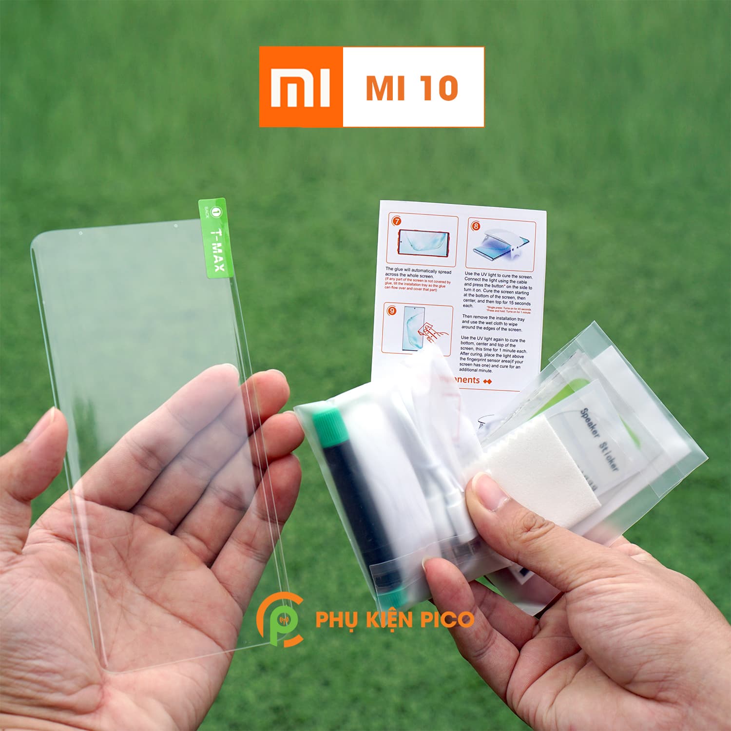 Cường lực Mi 10 chính hãng T-Max Liquid trong suốt keo UV – Kính cường lực Xiaomi Mi 10 - 2