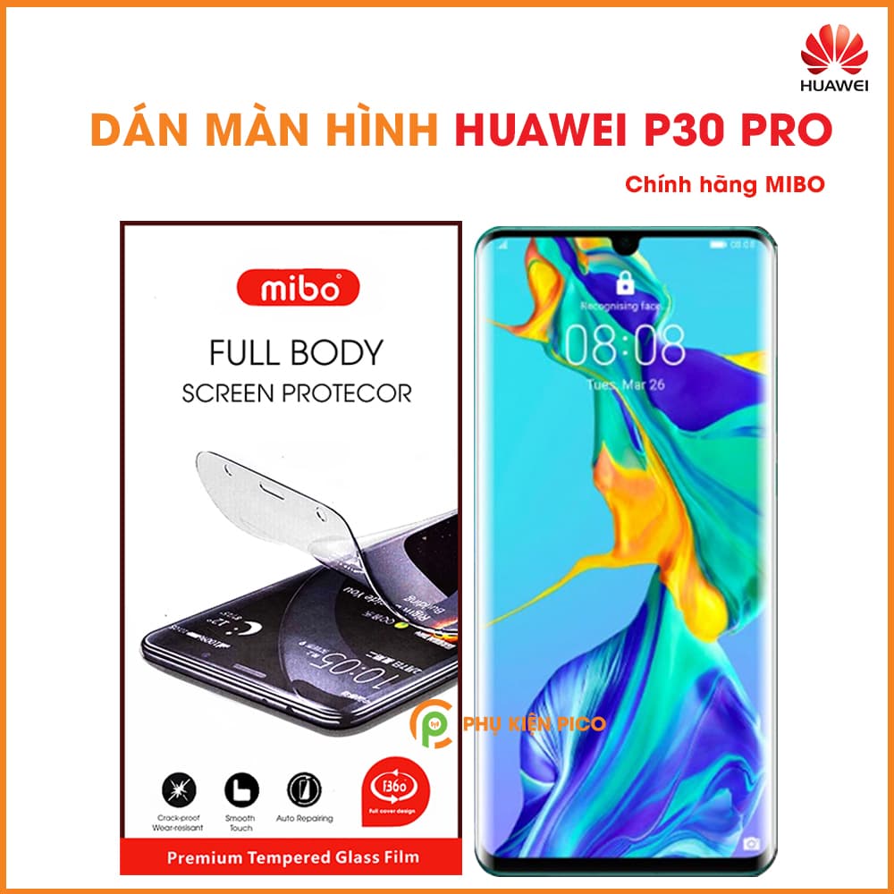 Dán màn hình Huawei P30 Pro chính hãng Mibo PPF dẻo trong suốt