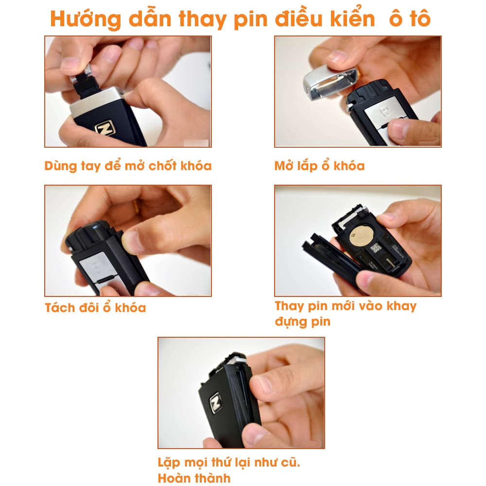Pin chìa khóa ô tô Zotye T600, T700, T800 chính hãng Zotye - 2
