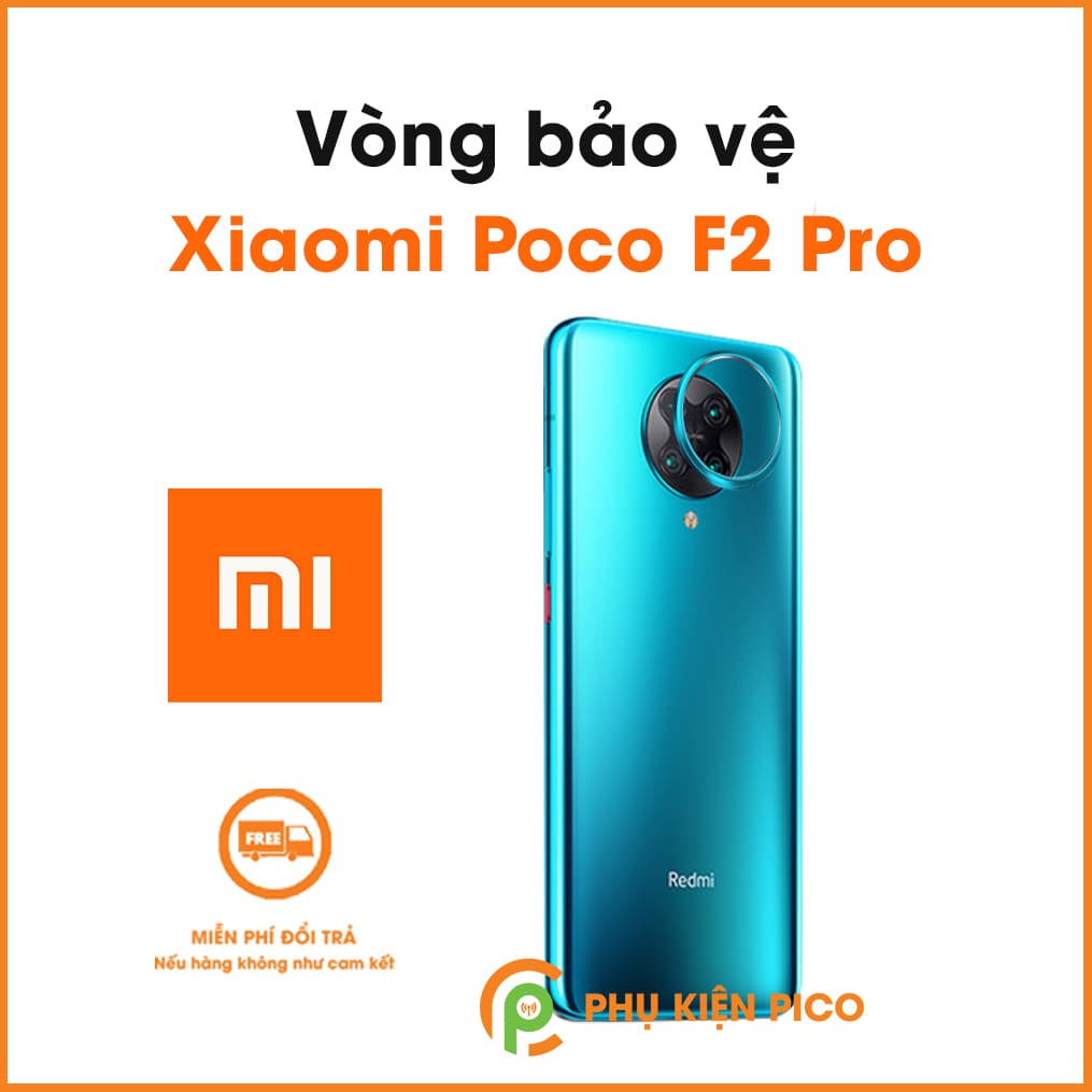 Vòng bảo vệ camera Xiaomi Poco F2 Pro kim loại ốp viền camera chống xước - 2