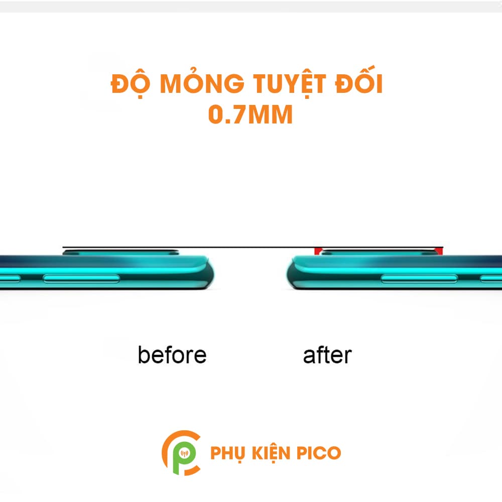 Vòng bảo vệ camera Xiaomi Redmi Note 9 Pro kim loại ốp viền camera chống xước - 5