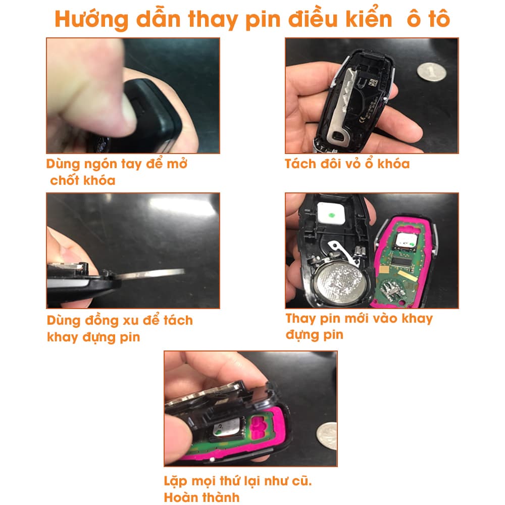 Pin chìa khóa ô tô Chevrolet Cruze chính hãng Chevrolet sản xuất tại Indonesia 3V - 4