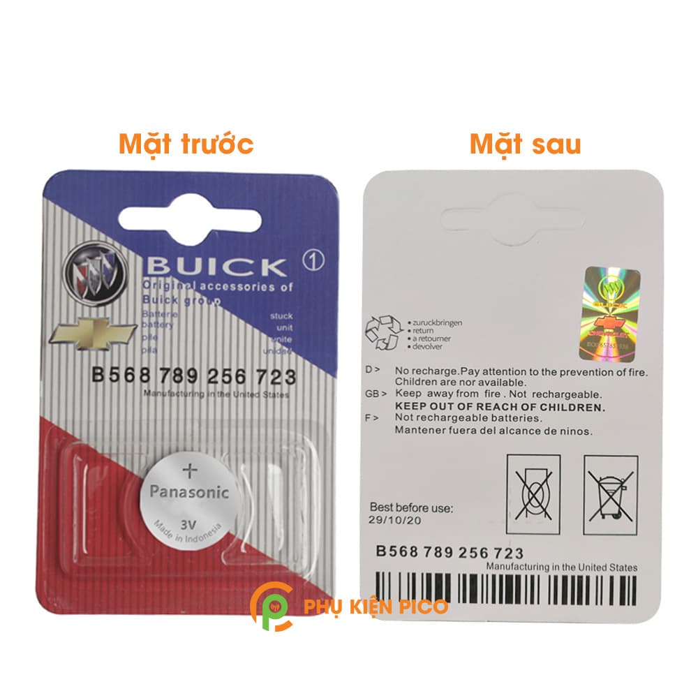 Pin chìa khóa ô tô Chevrolet Aveo chính hãng Chevrolet sản xuất tại Indonesia 3V - 3