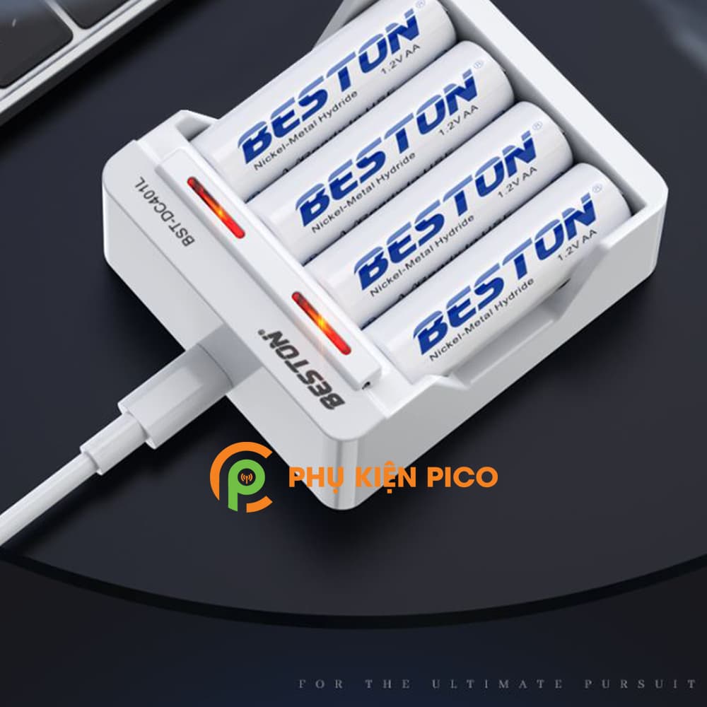 Bộ sạc DC40L và 4 Pin sạc lại Beston AA 3000 mAh chuyên dùng cho Micro Karaoke máy ảnh - combo2 - 7