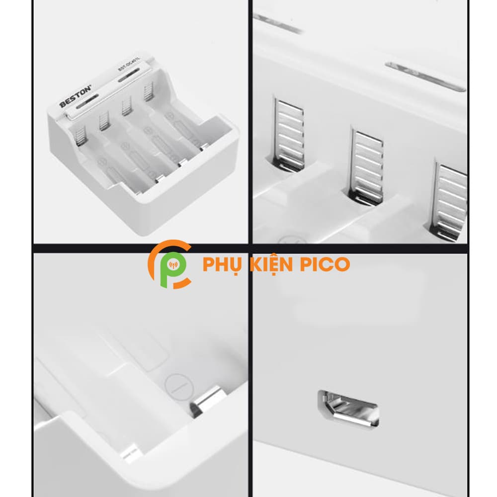 Bộ sạc DC40L và 4 Pin sạc lại Beston AA 3000 mAh chuyên dùng cho Micro Karaoke máy ảnh - combo2 - 6