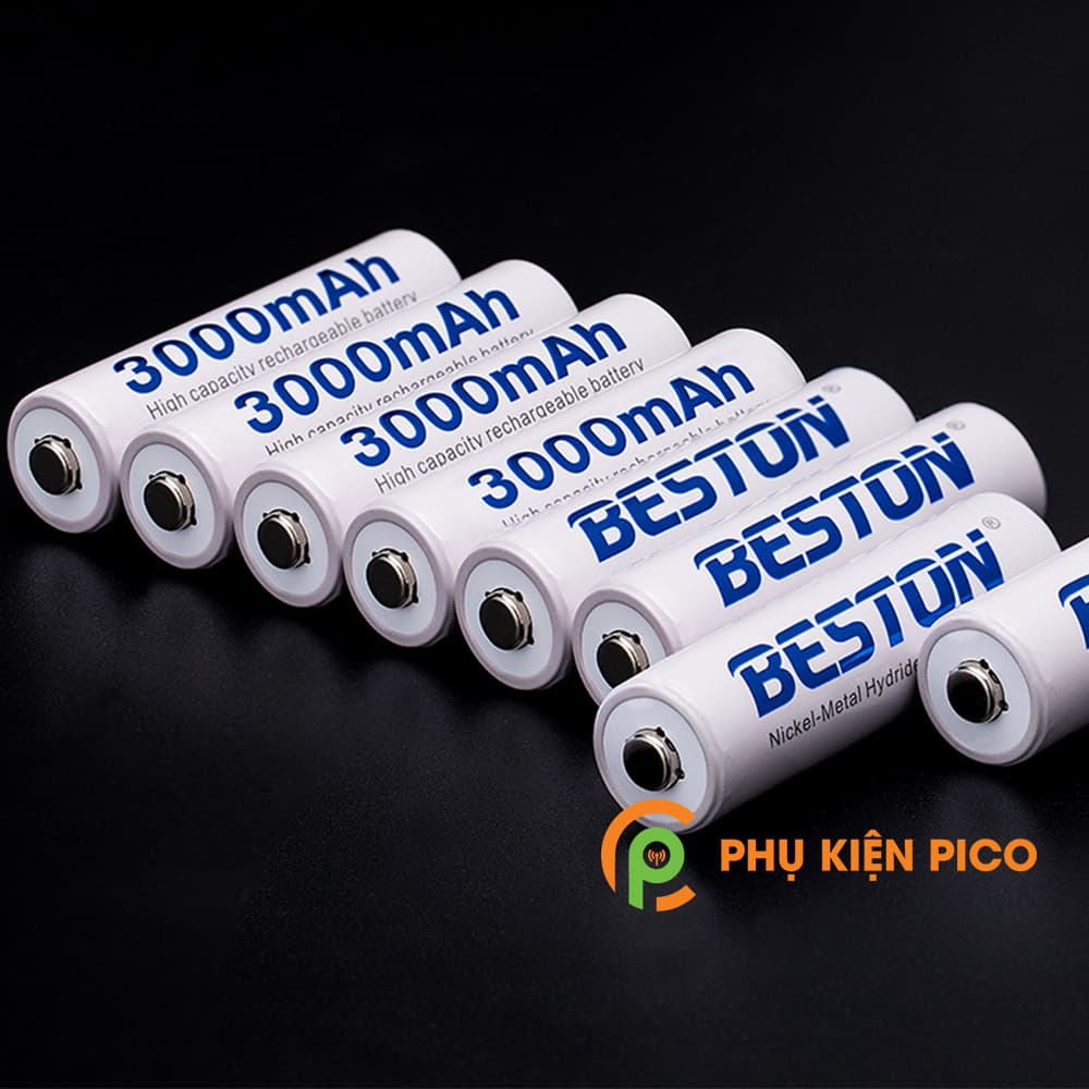 Bộ sạc DC40L và 4 Pin sạc lại Beston AA 3000 mAh chuyên dùng cho Micro Karaoke máy ảnh - combo2 - 4