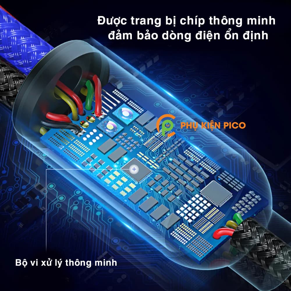 Dây cáp sạc lò xo Lightning dành cho iPhone iPad Baseus Fish Eye Spring Data Cable dây xoắn đàn hồi 1M - 9