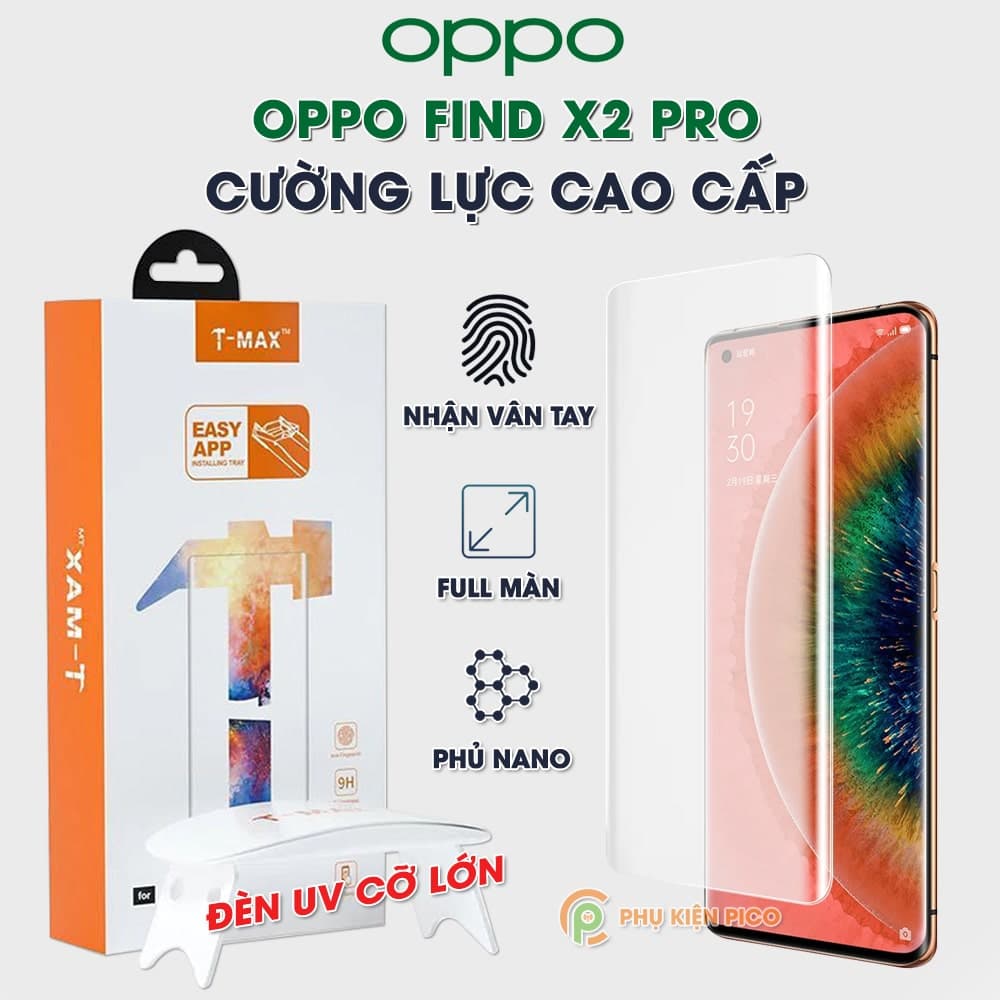 Kính cường lực Oppo Find X2 Pro chính hãng T-Max full màn hình