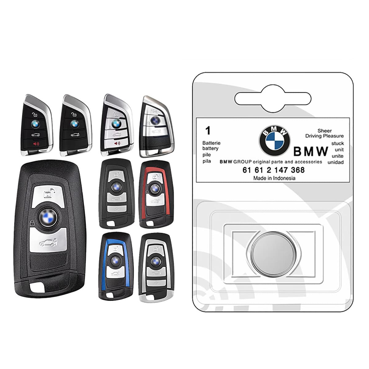 Pin chìa khóa ô tô BMW 3 Series, 5 Series, 7 Series, X1, X3, X5, X6 chính hãng BMW sản xuất tại Indonesia 3V - 3