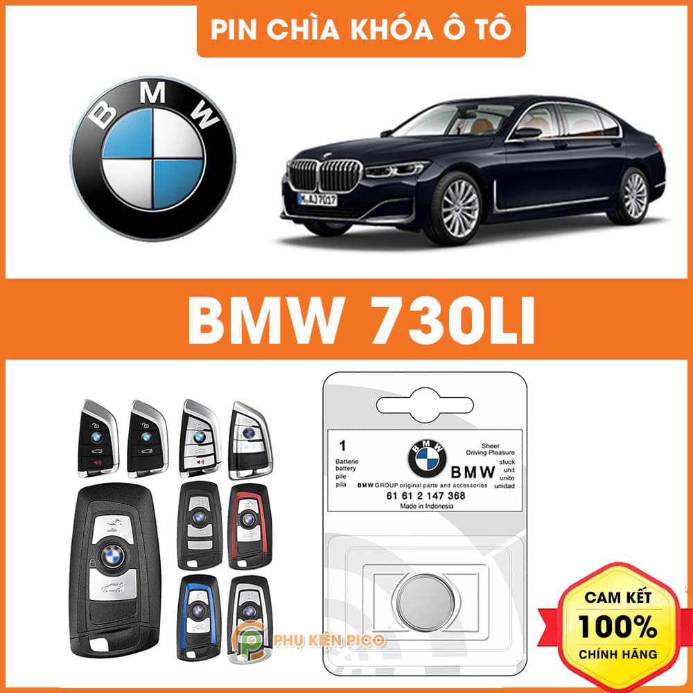 Pin chìa khóa ô tô BMW 730Li chính hãng BMW sản xuất tại Indonesia 3V