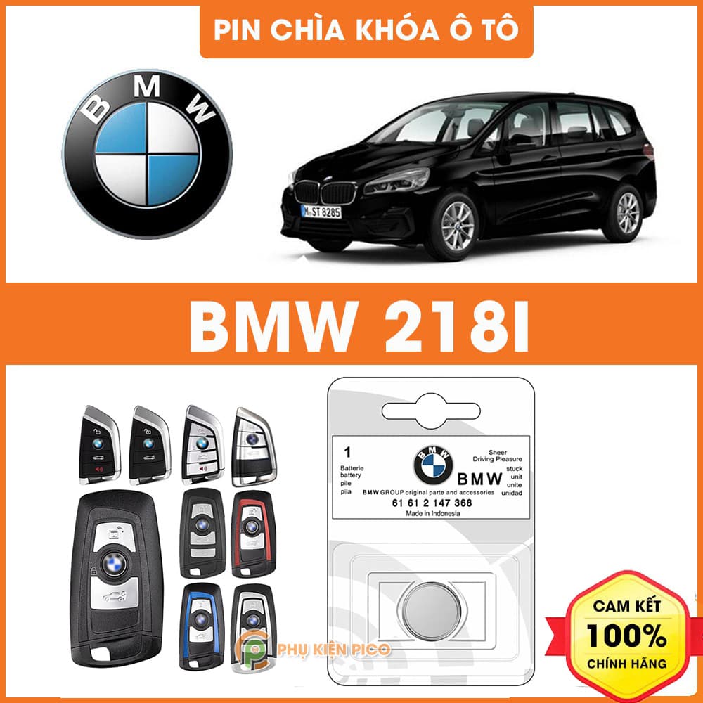 Pin chìa khóa ô tô BMW 218i chính hãng BMW sản xuất tại Indonesia 3V
