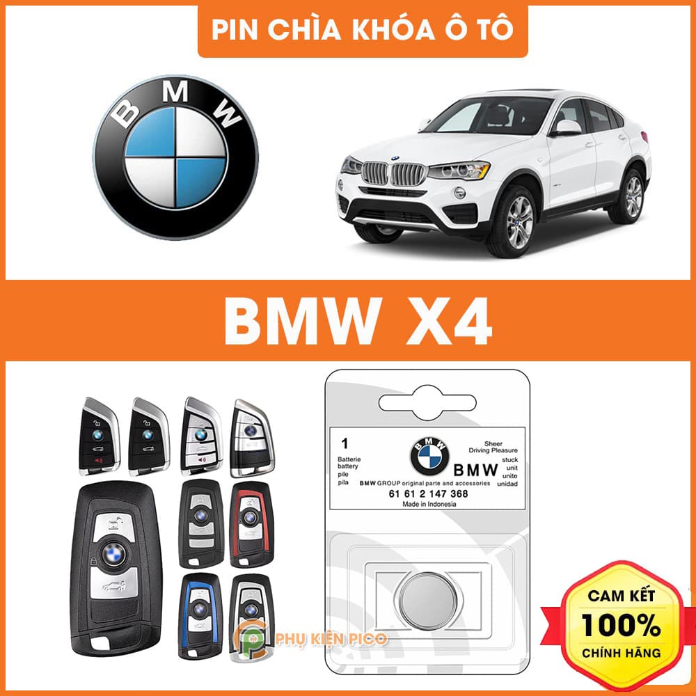 Pin chìa khóa ô tô BMW X4 chính hãng BMW sản xuất tại Indonesia 3V