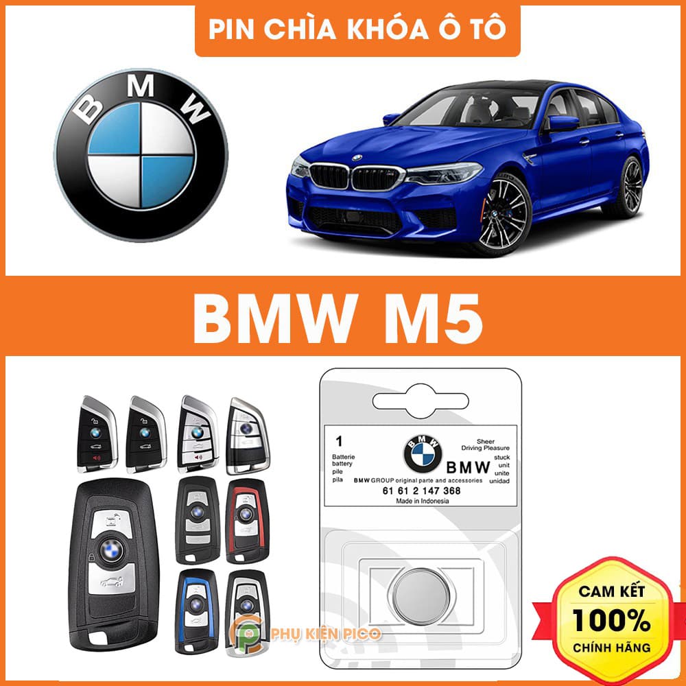 Pin chìa khóa ô tô BMW M5 chính hãng BMW sản xuất tại Indonesia 3V