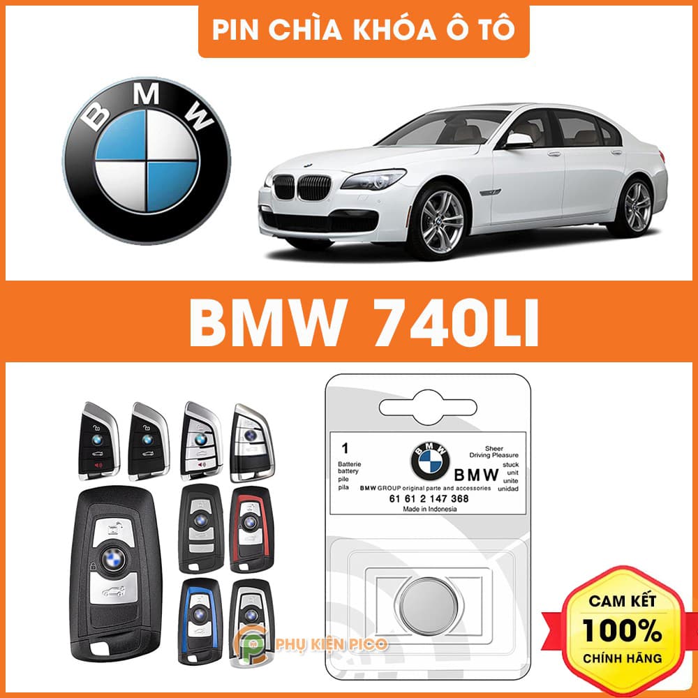 Pin chìa khóa ô tô BMW 740Li chính hãng BMW sản xuất tại Indonesia 3V