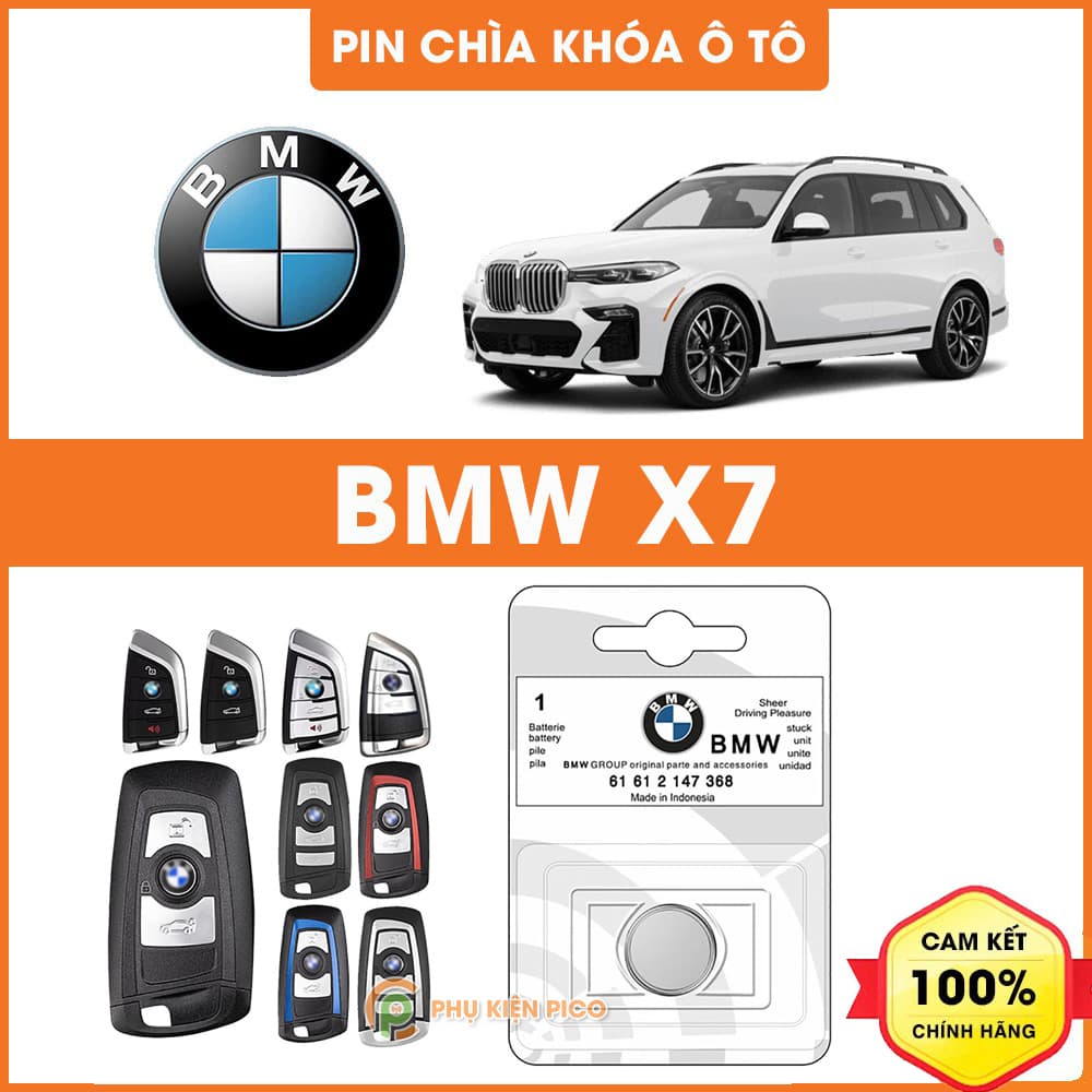 Pin chìa khóa ô tô BMW X7 chính hãng BMW sản xuất tại Indonesia 3V