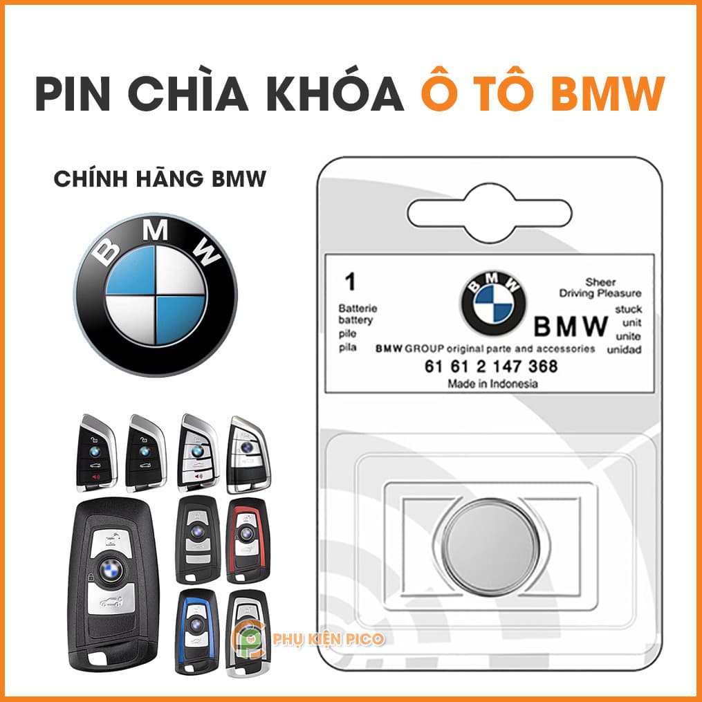 Pin chìa khóa ô tô BMW 3 Series, 5 Series, 7 Series, X1, X3, X5, X6 chính hãng BMW sản xuất tại Indonesia 3V