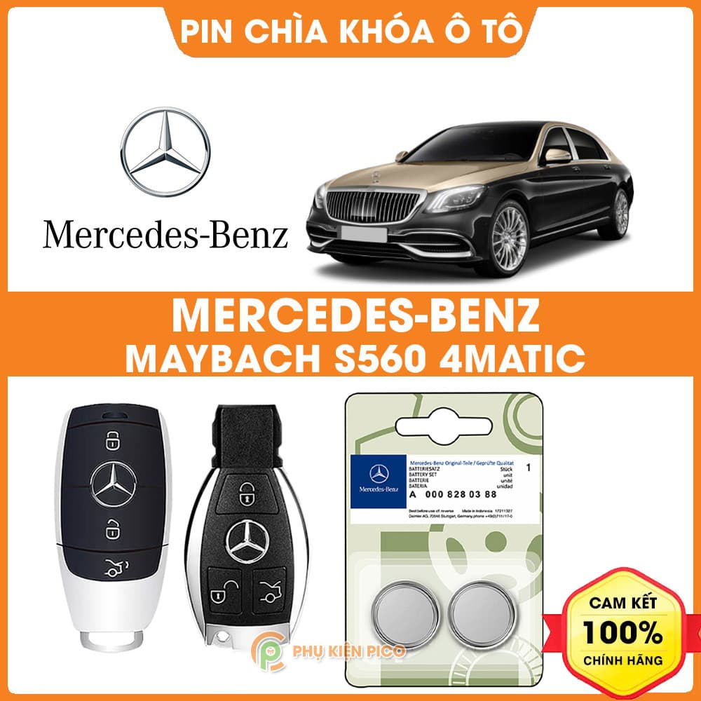 Pin chìa khóa ô tô Mercedes MAYBACH S560 4MATIC chính hãng Mercedes sản xuất tại Indonesia 3V Panasonic