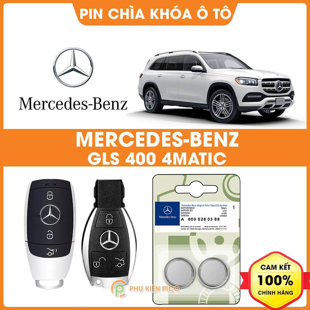 Pin chìa khóa ô tô Mercedes GLS 400 4MATIC chính hãng Mercedes sản xuất tại Indonesia 3V Panasonic