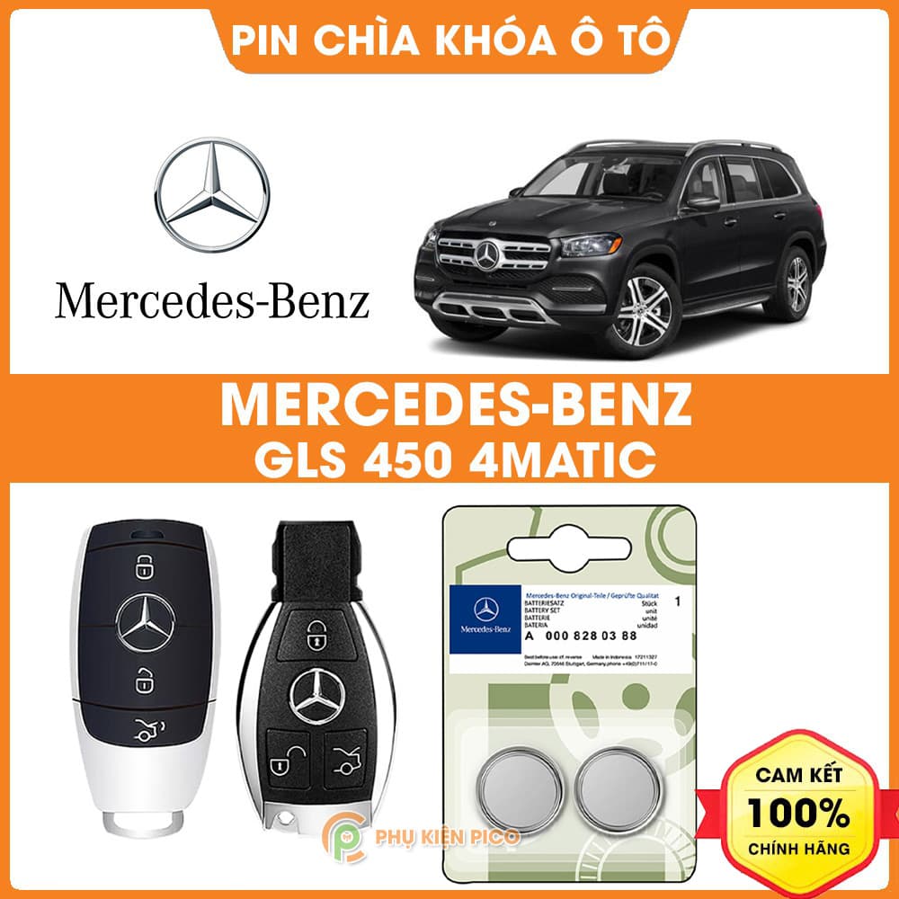 Pin chìa khóa ô tô Mercedes GLS 450 4MATIC chính hãng Mercedes sản xuất tại Indonesia 3V Panasonic