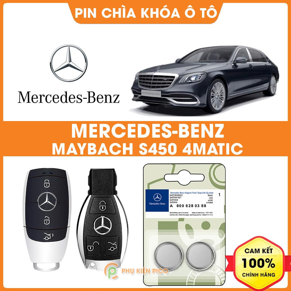 Pin chìa khóa ô tô Mercedes MAYBACH S450 4MATIC chính hãng Mercedes sản xuất tại Indonesia 3V Panasonic