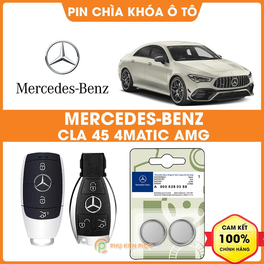 Pin chìa khóa ô tô Mercedes CLA 45 4MATIC AMG chính hãng Mercedes sản xuất tại Indonesia 3V Panasonic