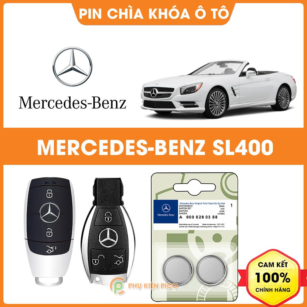 Pin chìa khóa ô tô Mercedes SL400 chính hãng Mercedes sản xuất tại Indonesia 3V Panasonic