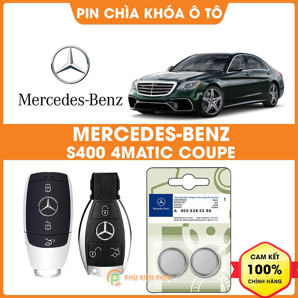 Pin chìa khóa ô tô Mercedes S400 4MATIC Coupe chính hãng Mercedes sản xuất tại Indonesia 3V Panasonic