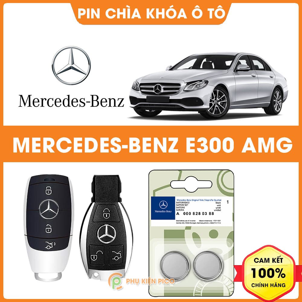 Pin chìa khóa ô tô Mercedes E300 chính hãng Mercedes sản xuất tại Indonesia 3V Panasonic