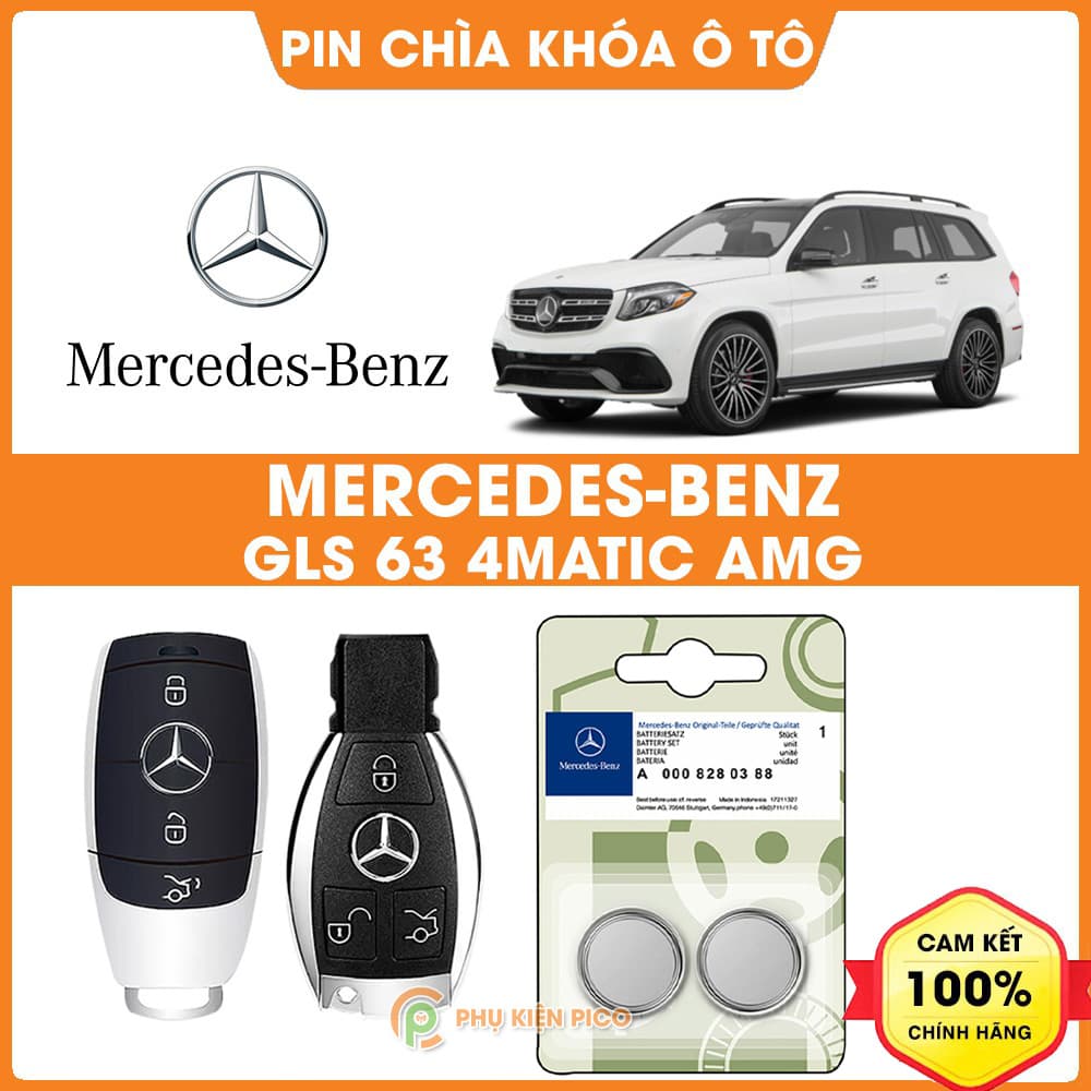 Pin chìa khóa ô tô Mercedes GLS 63 4MATIC AMG chính hãng Mercedes sản xuất tại Indonesia 3V Panasonic
