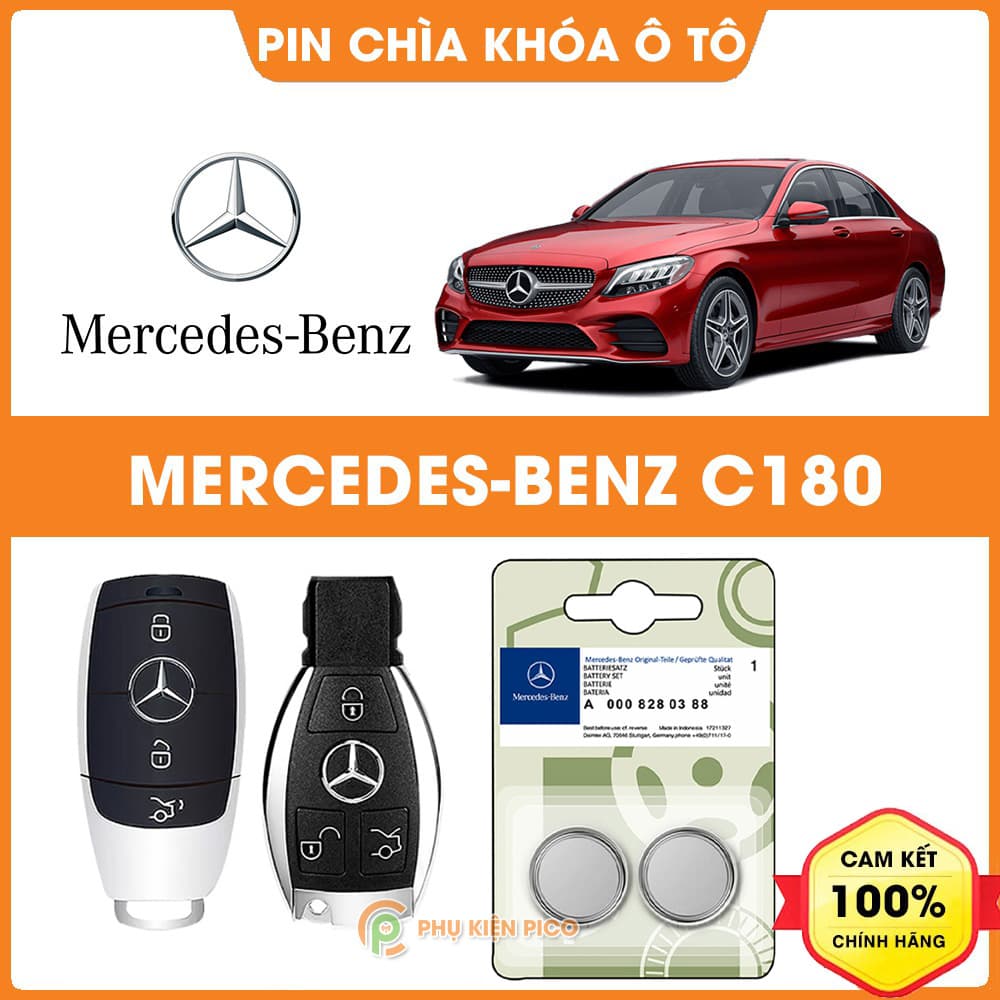 Pin chìa khóa ô tô Mercedes C180 chính hãng Mercedes sản xuất tại Indonesia 3V Panasonic