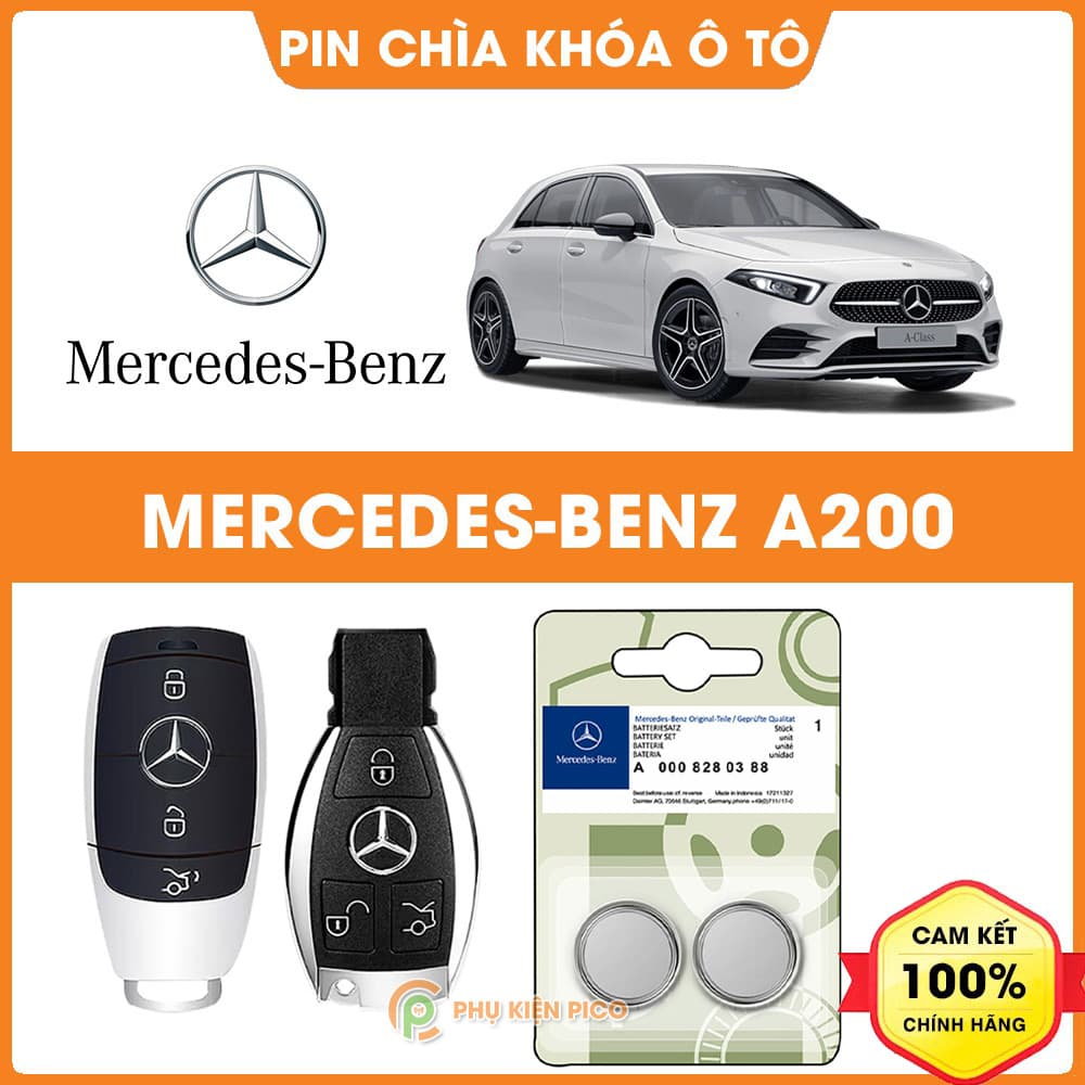 Pin chìa khóa ô tô Mercedes A200 chính hãng Mercedes sản xuất tại Indonesia 3V Panasonic