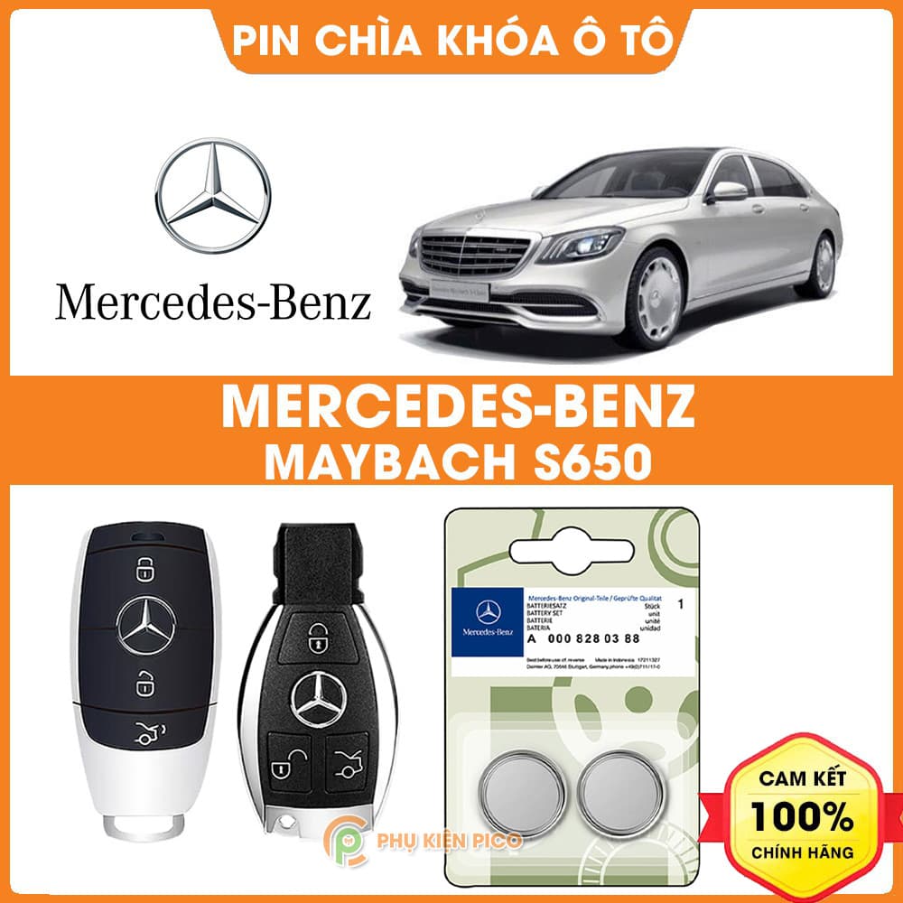 Pin chìa khóa ô tô Mercedes MAYBACH S650 chính hãng Mercedes sản xuất tại Indonesia 3V Panasonic