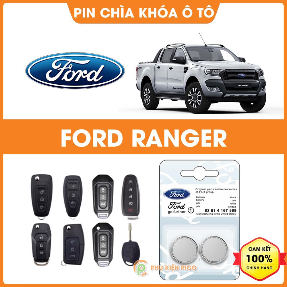 Pin chìa khóa ô tô Ford Ranger chính hãng Ford sản xuất tại Indonesia 3V