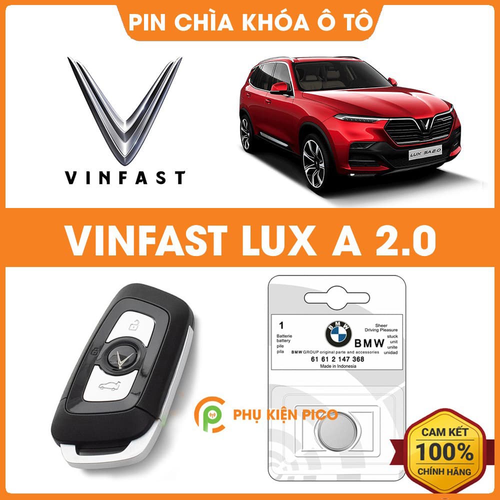 Pin chìa khóa ô tô Vinfast LUX A 2.0 chính hãng Vinfast sản xuất tại Indonesia 3V Panasonic