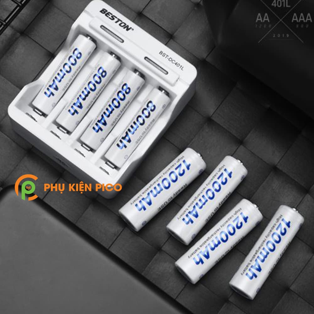 Bộ sạc DC40L và 4 Pin sạc lại Beston AA 3000 mAh chuyên dùng cho Micro Karaoke máy ảnh - combo2 - 10