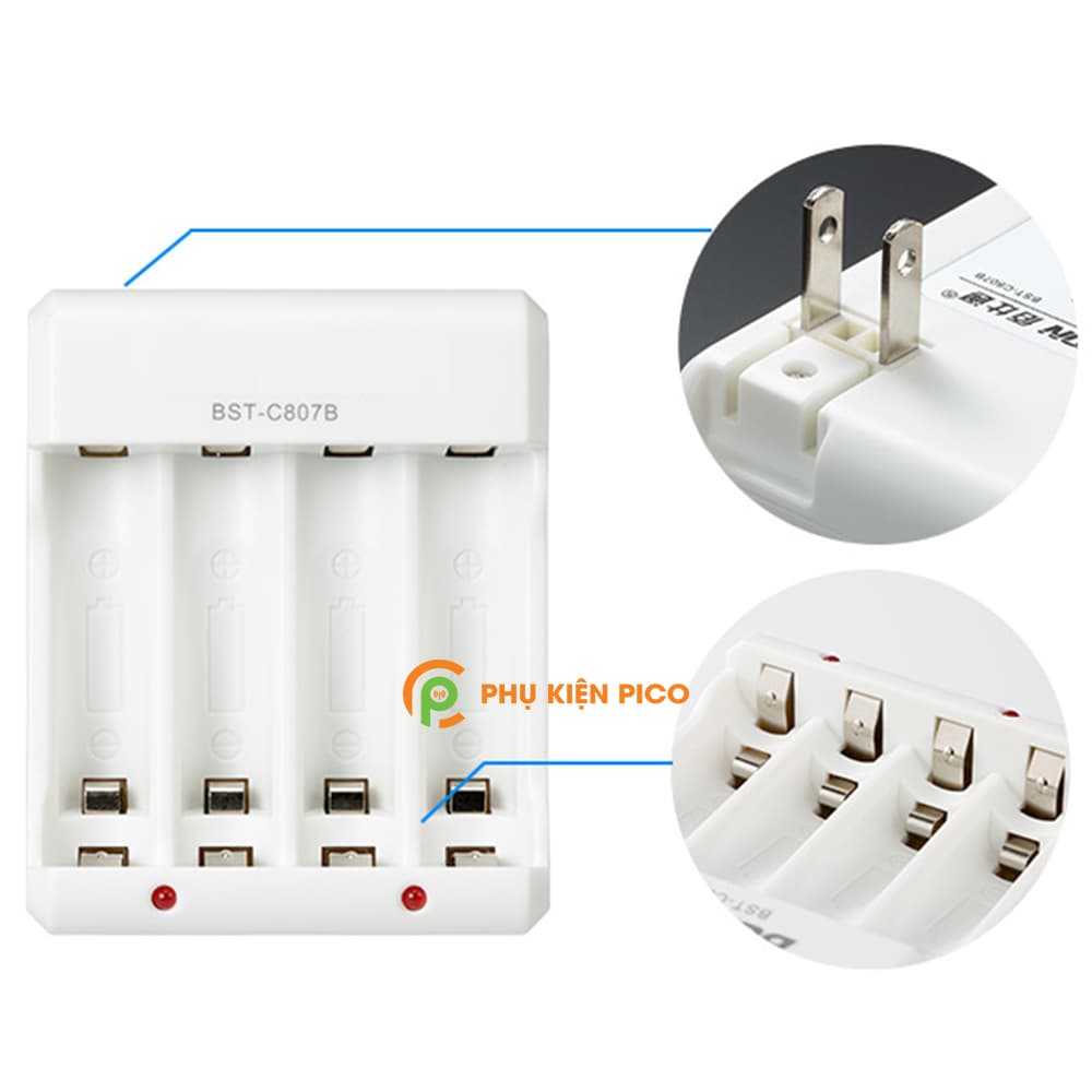 Bộ sạc C807B và 4 Pin sạc Beston AA 1200 mAh, AAA 1300 mAh có thể sạc lại nhiều lần - combo2 - 14