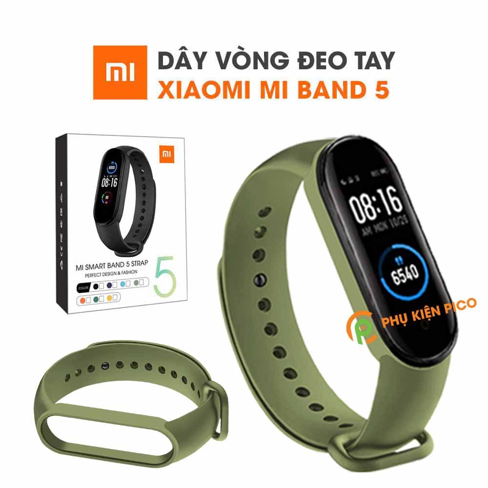 Dây đeo thay thế Xiaomi Mi Band 5 dây silicon vòng đeo tay Miband 5 nhiều màu - 8